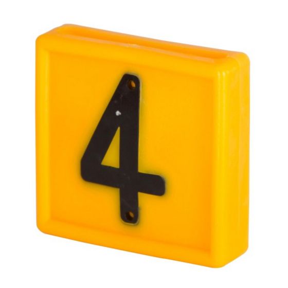Marking Number - Yellow - 1 digit - No. 4
