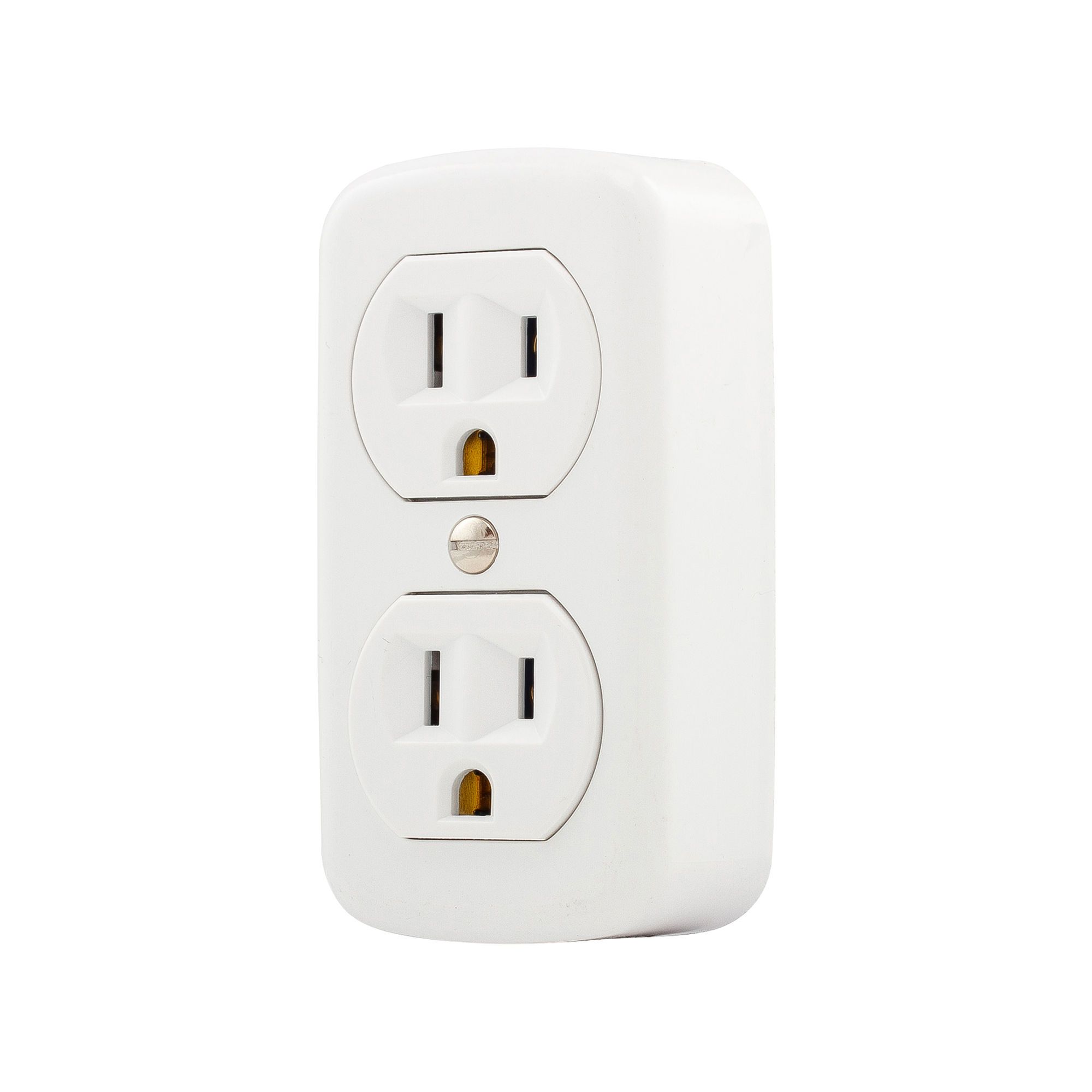 Double Surface-Mounted Socket Outlet, White, 15 A, 125 V from
