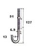 J-Bolt with Nut - 5/16" x 5"