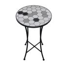 Outdoor Metal Side Table - Mozaic Pattern - 14"