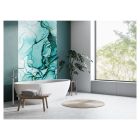 Surface Design Wall Panel – Glossy - Turquoise Blossom – 47.25" x 96" x 0.17"