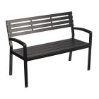 Park Bench - Steel and Polywood - Black