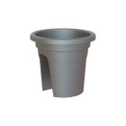 Pot en plastique pour balcon, Venezia, 30 cm, anthracite
