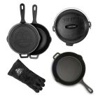Barbecue Cast Iron Grill Set - 6 Pieces