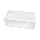 Brome Alcove Bathtub - 60" x 30" - Acrylic - White - Left-Hand Outlet
