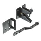 Self-adjusting gate latch - Black