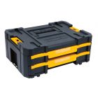 Shallow Double Drawers Case -  TSTAK - 16" x 12" x 6" - Black and Yellow