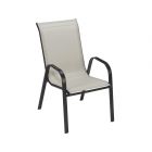 Sling Stackable Patio Chair - 55 x 93 x 55 cm - Grey