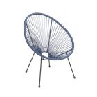 Accent Rattan Chair - 76 cm x 89 cm x 72 cm - Blue