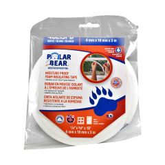 Moisture Proof Insulating Foam Tape - White -  1/4″ x 3/8″ x 10'