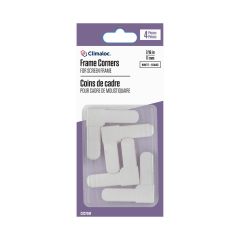 Screen Frame Corner -  7/16"  - White - 4/Pkg