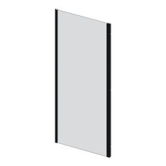 Panneau de douche latéral Pandora, noir mat, 36" x 75"