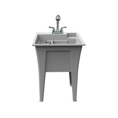 Cuve à lavage Nova tout-en-un avec robinet, 24" x 22" x 34", granite