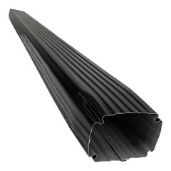 Tuyau de descente rectangulaire Ho-Do de Primeau, noir, acier galvanisé, 5'