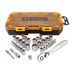 Ensemble de 34 douilles à prise de 1/4" (6,35 mm) et 3/8" (9,52 mm)