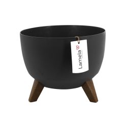 Roma Pot on Stand – Black - 11″