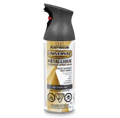 Peinture métallique Universal en aérosol, mat, fer tendre, 312 g