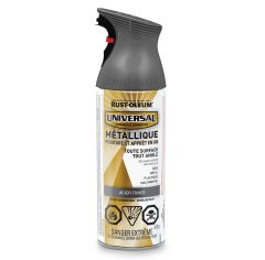 Peinture métallique Universal en aérosol, acier foncé, 312 g