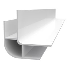 PVC Outside Rounded Corner for Trusscore Wall&CeilingBoard Panel - White - 10'