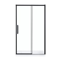 Sliding Shower Door - Camilla - 48" x 32" x 78.74" - Clear Glass – Matte Black