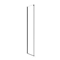 Shower Return Panel - Camilla - Clear Glass –32" x 78.74" – Matte Black