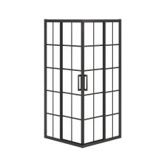 Sliding Shower Door - Radia - 36" x 36" x 71.5" - Clear Glass - Matte Black