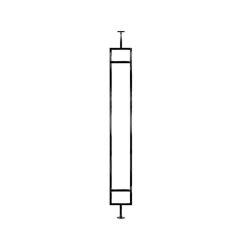 Stair Baluster - Wrought Iron - Ako - Horizontal Installation - 4" x 36" - Black