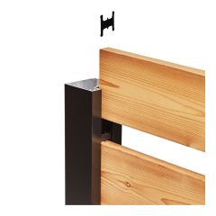 Ensemble de poteaux de fin, 72", noir