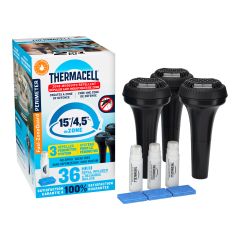 Système anti-moustiques pour périmètre Thermacell., 3/pqt