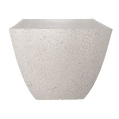 Pot Newland, blanc, fini pierre, 16" x 13"