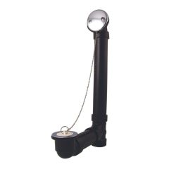Trop-plein de bain ABS avec bouchon, chrome