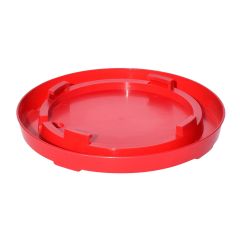 Base de mangeoire OB en plastique pour volaille, 1 gallon, rouge