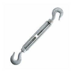 Hook-Hook Galvanized Turnbuckle - 1/4" x 4"