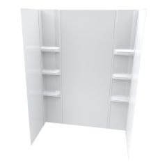 Ensemble de mur lisse de bain, 60" x 36" x 80", 5 morceaux