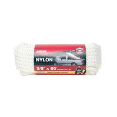 Nylon Twisted Rope - White - 3/8" x 50'