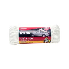 Nylon Twisted Rope - White - 1/4" x 100'