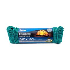 Polypropylene 32-Strand Diamond Braid Rope - Waterfall - 3/8" x 100'