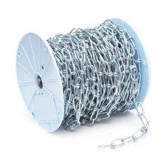 Chaîne Tenso pour machine à maillon torsadé, fini zinc, 2/0 - 8/64" x 100'