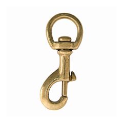 Mousqueton à verrou et pivot rond, fini bronze, 3/4"