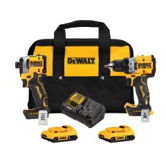 Ens. 6 mcx, perceuse/tournevis 20V MAX XR, tournevis ATOMIC, sans fil, batteries, chargeur, sac