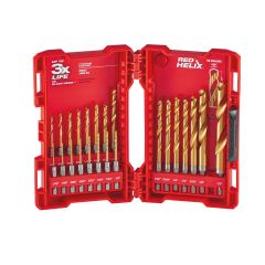 Ensemble de mèches en titane SHOCKWAVE RED HELIX, 23/pqt