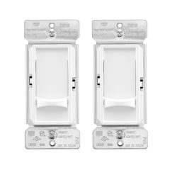 Interrupteur gradateur universel, 600 W, blanc, 2/pqt