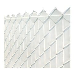 Vertical Privacy Slat for Link Fence - 6' - White - 80/Pkg