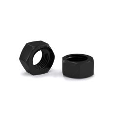 Écrou hexagonal en acier, fini anticorrosion noir, 1/4", 14/pqt