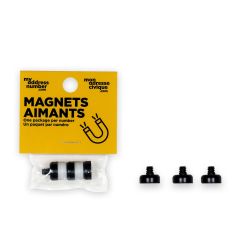 Aimants pour chiffres, Mon Adresse Civique, noir, 3/pqt