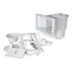 Écumoire murale complète à grande bouche, monocoque, blanc