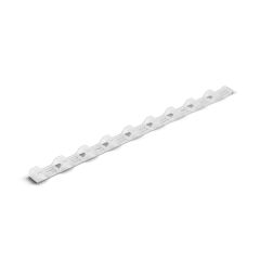 Bande finition, plastique, carré, blanc, 6/pqt, 24"