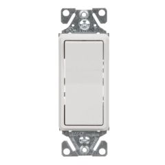 Interrupteur DEC unipolaire décoratif, 15A, 120/277V, blanc