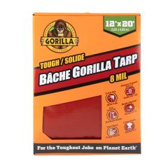 Bâche Gorilla solide, rouge, 12' x 20'