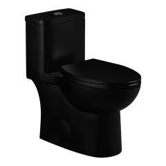 Toilette, monobloc, chasse double, Bali, noir